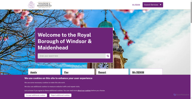 Security scan screenshot of https://www.rbwm.gov.uk/