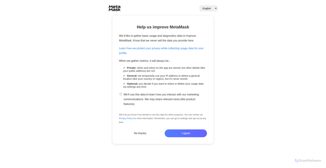 Security scan screenshot of https://www.metamask2-eight.vercel.app/