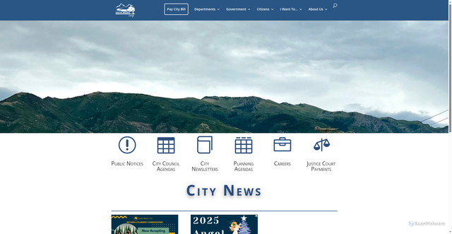 Security scan screenshot of https://southwebercity.gov/