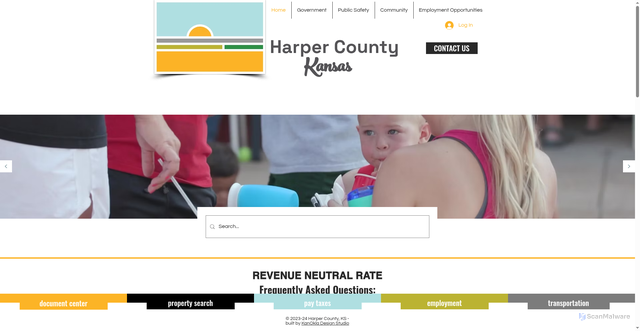 Security scan screenshot of https://www.harpercountyks.gov/