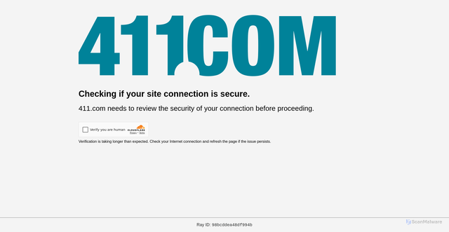 Security scan screenshot of https://www.411.com/person/3431312d506d3837584d7167524f39