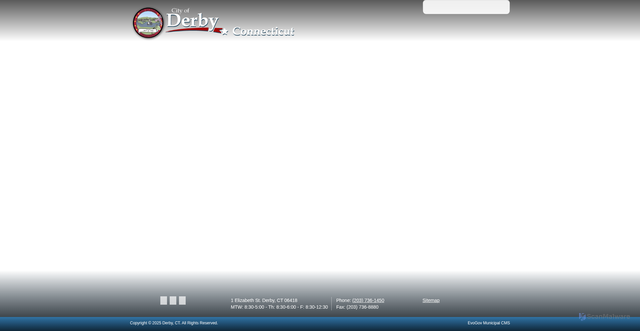 Security scan screenshot of https://www.derbyct.gov/