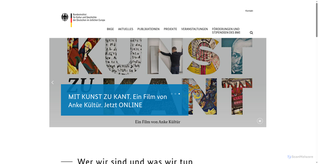Security scan screenshot of http://www.bkge.de