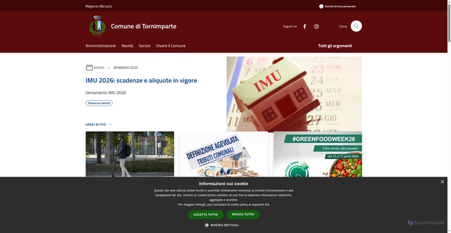 Security scan screenshot of https://www.comune.tornimparte.aq.it