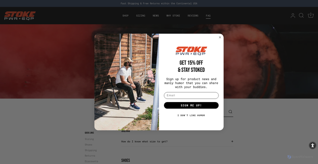 Security scan screenshot of https://stokeshoes.com/pages/faqs?srsltid=AU7gw4WjyC3jRvuBjA18bJ8e60zKPFmVCirIZWWx_aCYcydcuPwYVhJT