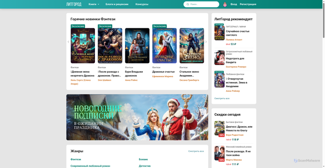 Security scan screenshot of https://litgorod.ru