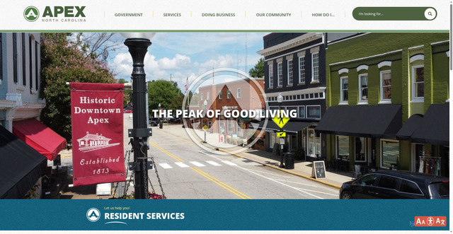 Security scan screenshot of https://www.apexnc.org/