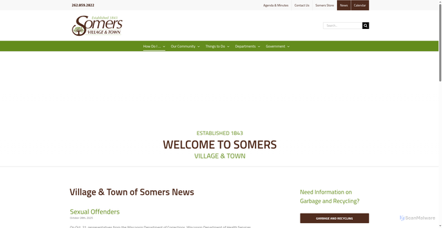 Security scan screenshot of https://www.somerswi.gov/