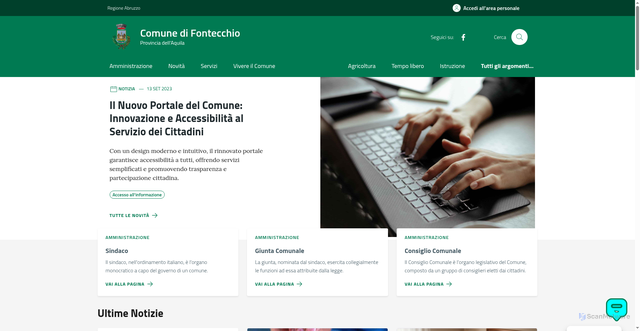 Security scan screenshot of https://www.comune.fontecchio.aq.it