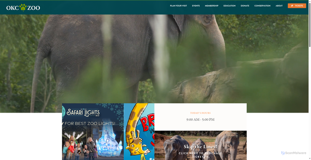 Security scan screenshot of https://www.okczoo.org/