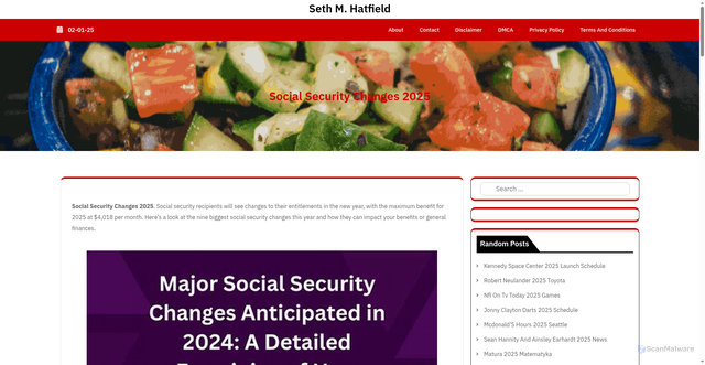 Security scan screenshot of https://sethhatfieldm.pages.dev/zgkci-social-security-changes-2025-iwuuv/