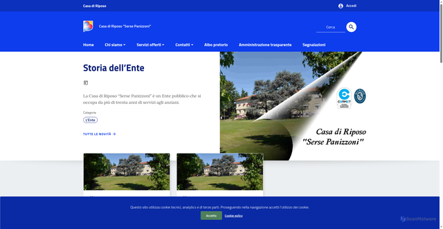Security scan screenshot of https://www.sersepanizzoni.it/