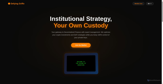 Security scan screenshot of https://defyinggriffo.com/
