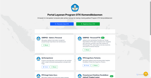 Security scan screenshot of https://gtk.belajar.kemendikdasmen.go.id
