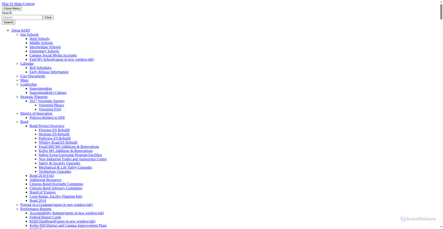 Security scan screenshot of https://www.kellerisd.net/