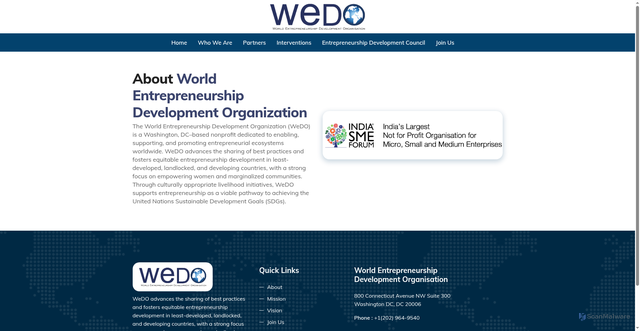Security scan screenshot of http://wedoonline.org/about