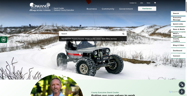 Security scan screenshot of https://oakgov.com