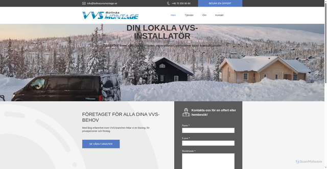 Security scan screenshot of https://bollnasvvs.se