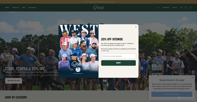 Security scan screenshot of https://goodgoodgolf.com/?srsltid=AfmBOoryglRnFUWwtc_-5Ftzh9bS7tArG934dPVCWDADDUjfdI23Q2X7