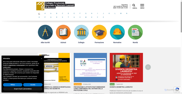 Security scan screenshot of https://www.geometrian.it/