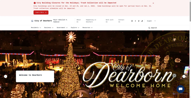 Security scan screenshot of https://dearborn.gov/