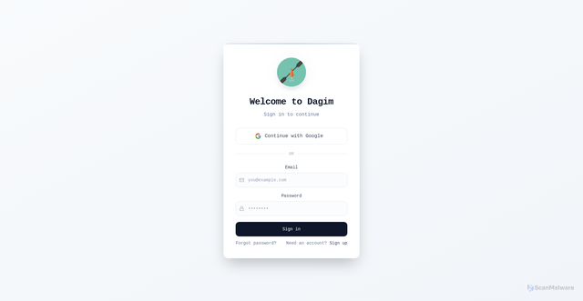 Security scan screenshot of https://dagim.app/