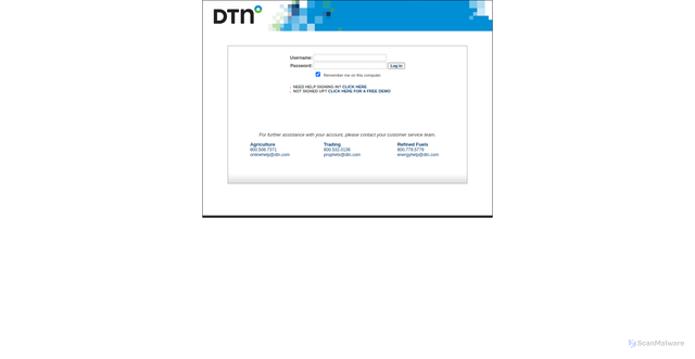 Security scan screenshot of https://online.dtn.com