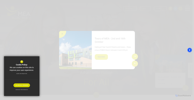 Security scan screenshot of https://www.manchesterenterpriseacademy.org.uk/