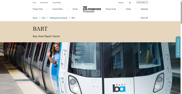 Security scan screenshot of https://www.thesanfranciscopeninsula.com/plan/getting-here-and-around/bart/