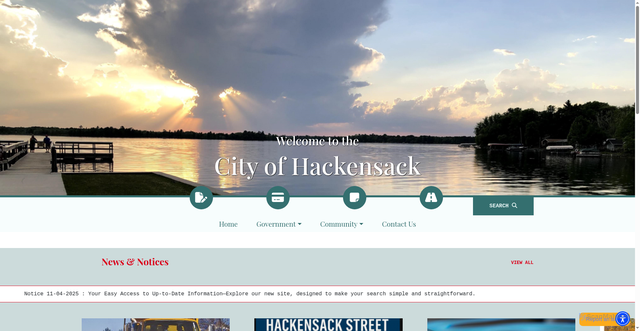 Security scan screenshot of https://cityofhackensackmn.gov/