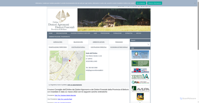 Security scan screenshot of https://www.agronomiforestalibl.it/