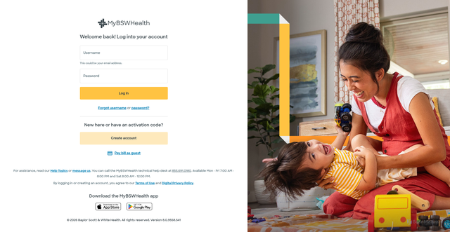 Security scan screenshot of https://mychart.mybswhealth.com
