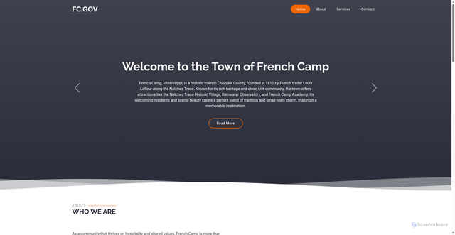 Security scan screenshot of https://frenchcamp.gov/