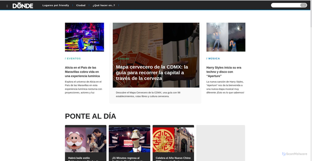 Security scan screenshot of https://www.dondeir.com