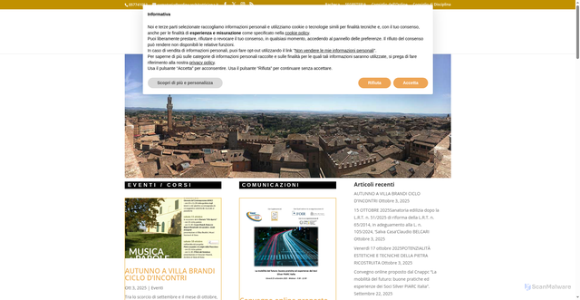 Security scan screenshot of https://www.ordinearchitettisiena.it/