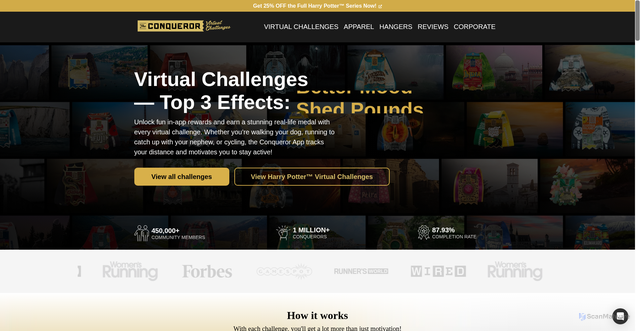 Security scan screenshot of https://theconqueror.events