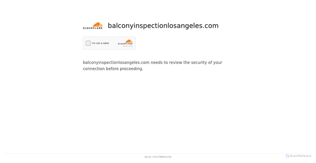 Security scan screenshot of https://balconyinspectionlosangeles.com