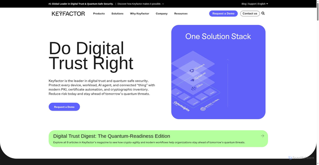 Security scan screenshot of https://keyfactorpkigeo.com