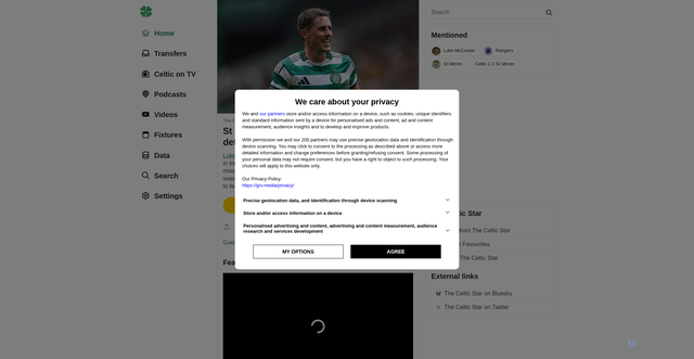 Security scan screenshot of https://www.celticnewsnow.com/news/st-mirren-v-celtic-luke-mccowan-determined-to-play-his-part/679579/