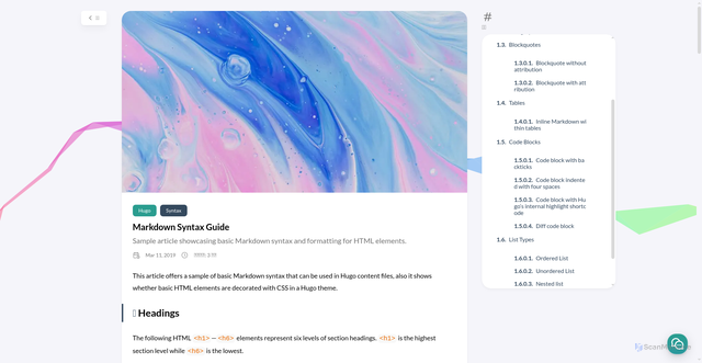 Security scan screenshot of https://blog-a78.pages.dev/p/markdown-syntax-guide.html