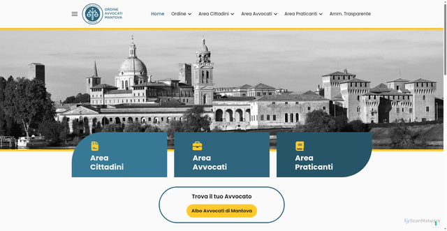 Security scan screenshot of https://www.ordineavvocatimantova.it/