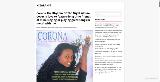 Security scan screenshot of https://tinarazin.pages.dev/posts/corona-the-rhythm-of-the-night-album-cover