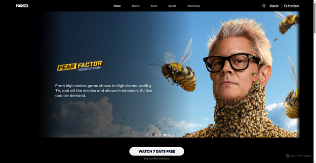 Security scan screenshot of https://auth.fox.com