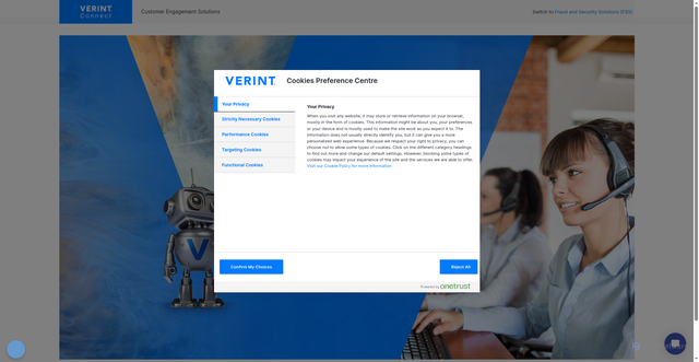 Security scan screenshot of https://connect.verint.com