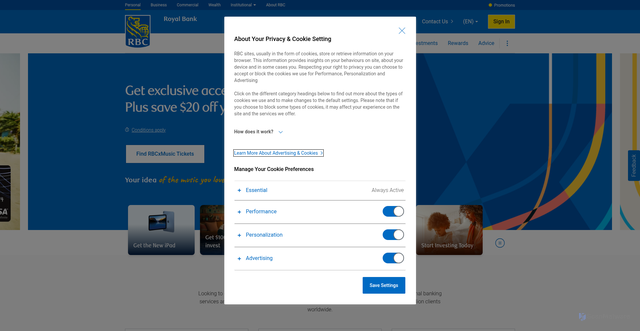 Security scan screenshot of http://hello.royalbank.com/