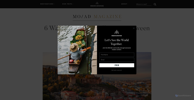 Security scan screenshot of https://modernadventure.com/magazine/6-ways-to-tell-the-difference-between-georgia-and-georgia/