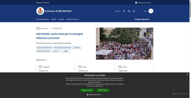 Security scan screenshot of https://www.montichiari.it