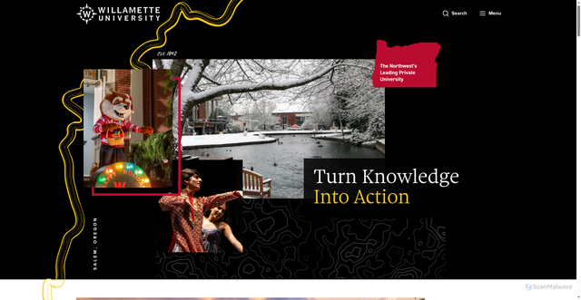 Security scan screenshot of https://willamette.edu
