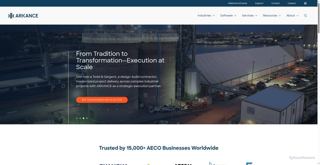 Security scan screenshot of https://arkance.us