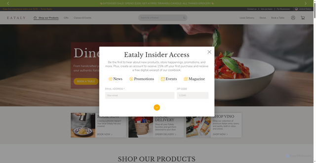 Security scan screenshot of https://eataly.com
